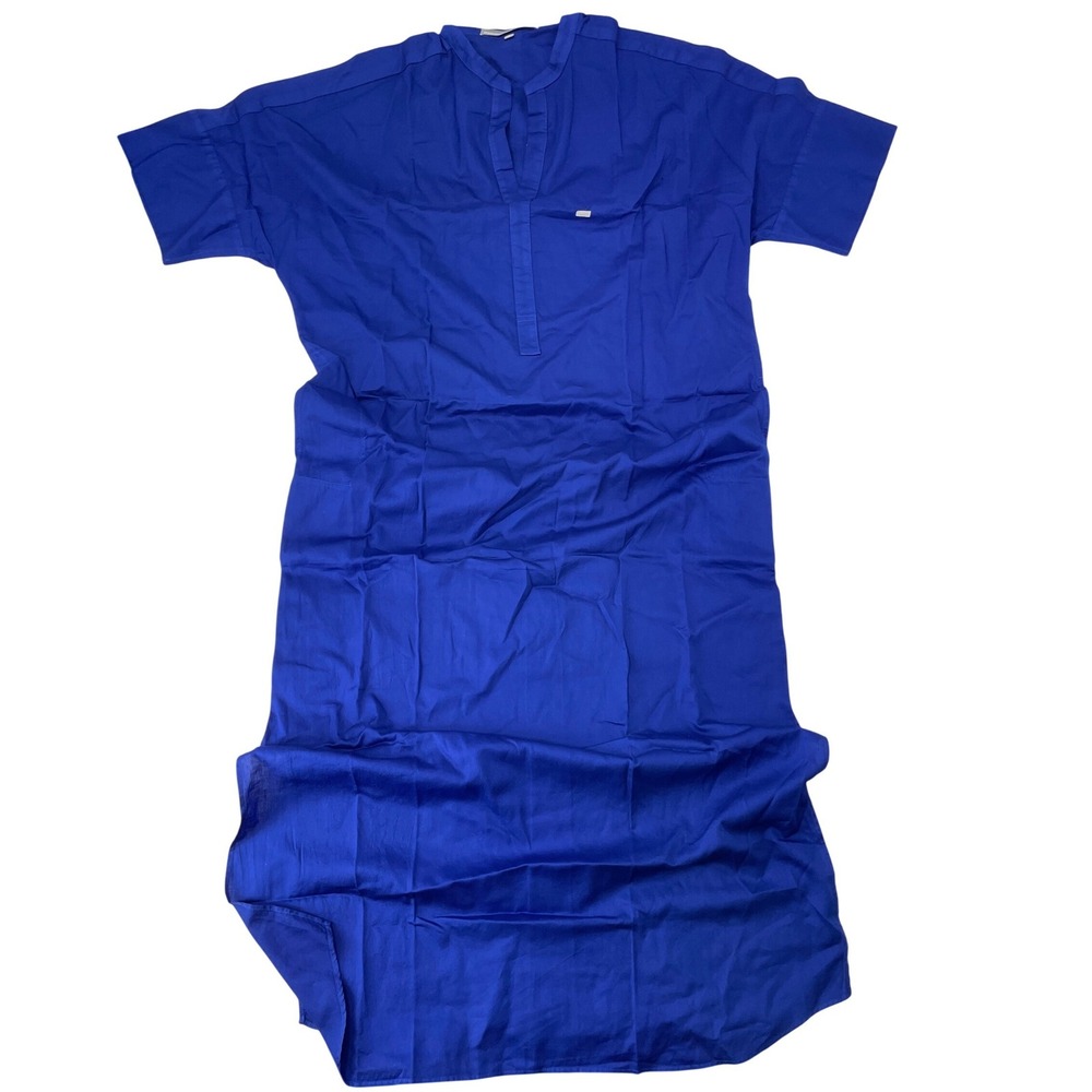 Ocean + Main Kaftan Dress S/M Blue Excellent Cotton Short Sleeve Tunic